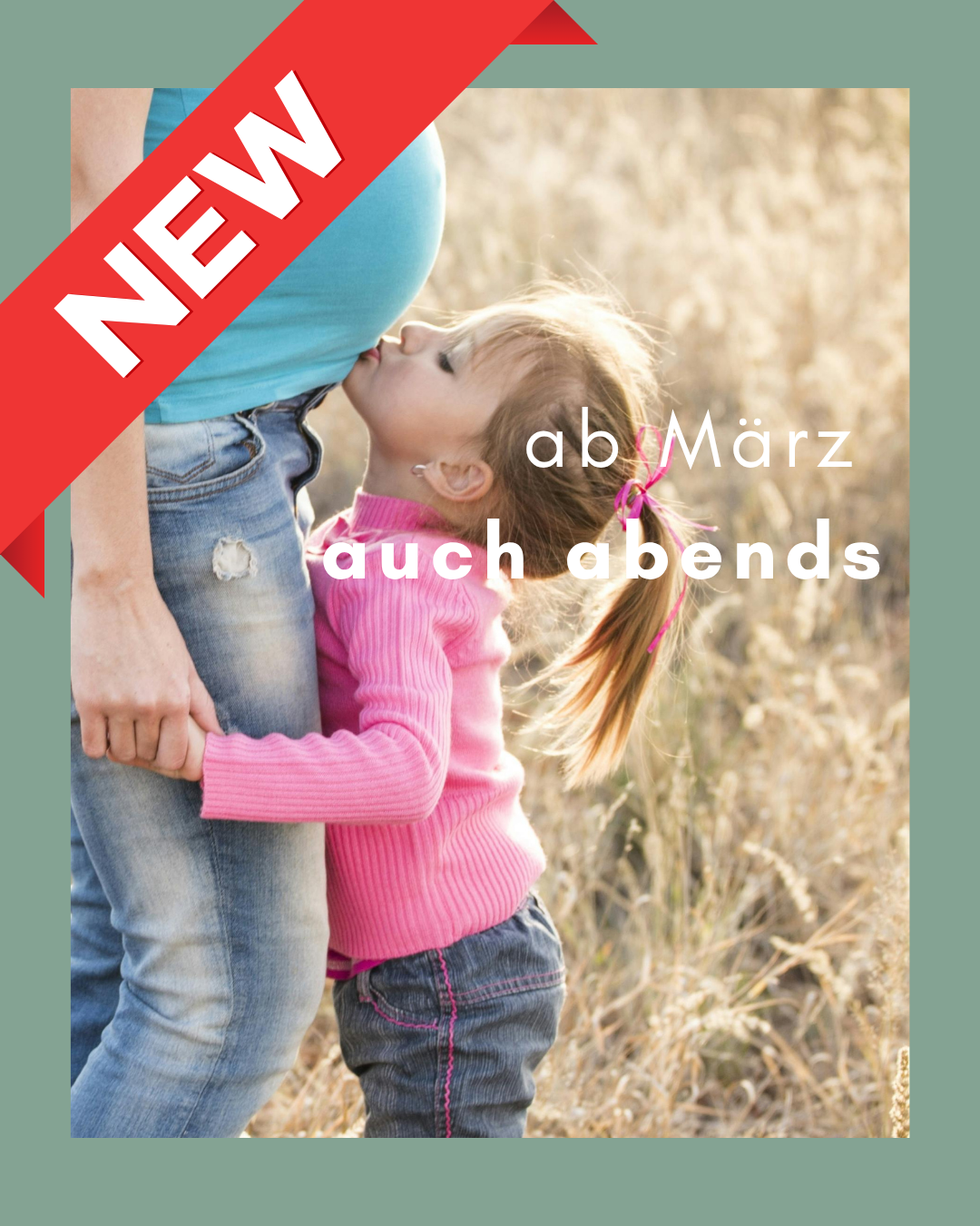 Neu: Geburtsvorbereitungskurse für Zweitgebärende auch abends